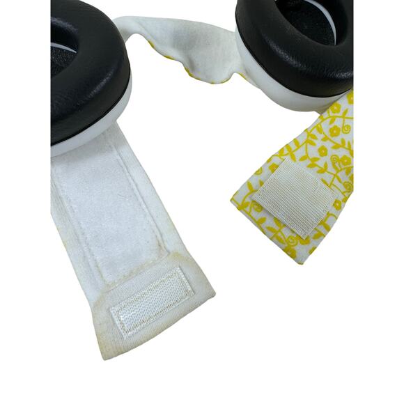 Em's 4 Bubs Yellow White Headband Adjustable Noise Reducing Protective Ear Muff - Picture 3 of 4